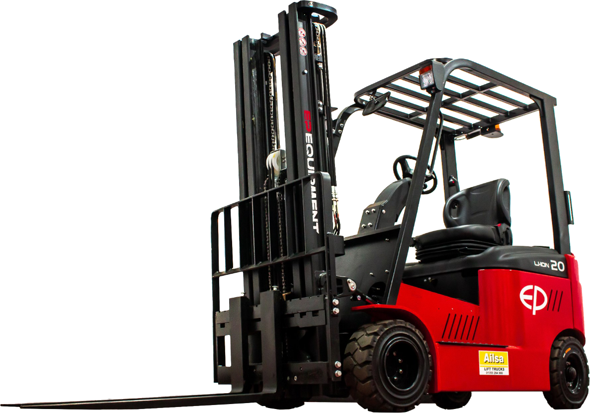 Commercial forklift unloading heavy pallets in Harpenden
